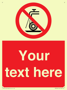 Custom prohibition Do not use for wet grinding